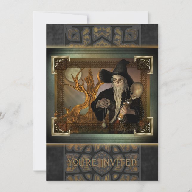 Invitation magique de magiciens grande (Devant)