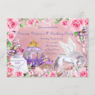 Invitation Magique Fairy Tale Princess Anniversaire Party