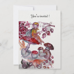 Invitation MAGIQUE PETIT LIVRET DE CHAMPIGNONS Fantaisie Flor