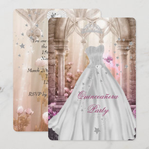 Invitation Magique Quinceanera 15 ans Anniversaire Princesse 