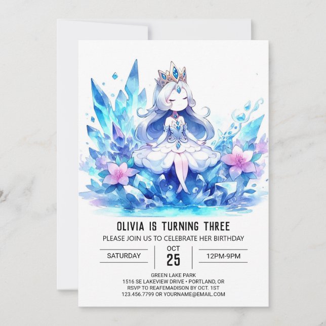 Invitation Magique Sweet Princesse Anniversaire (Devant)