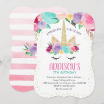 Magique Unicorn Anniversaire Baby Shower Invitatio