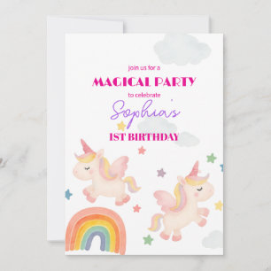 Invitation magique Unicorn Dreamland