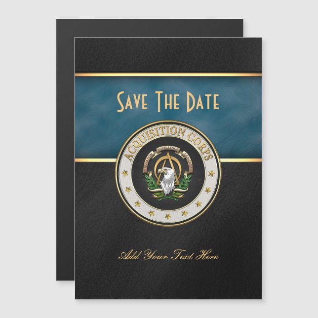 Invitation Magnétique [100] Insigne de la branche du Corps d'acquisition (Devant / Derrière)