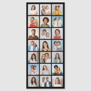 Invitation Magnétique 21 Collage de photos couleur modifiable mince cart