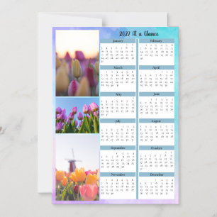 Invitation Magnétique 3 Calendrier Tulipe en un coup d'œil