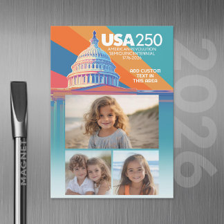 Invitation Magnétique 3 Collage de photos - USA 250 Dôme Capital Amériqu
