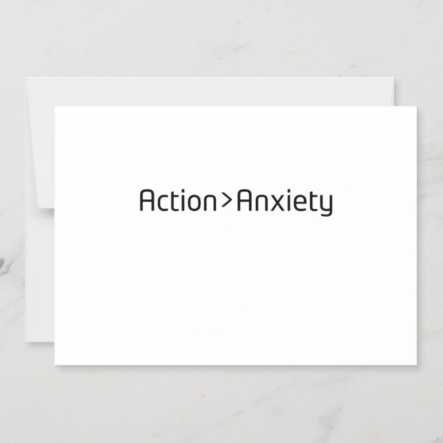 Invitation Magnétique Action Over Anxiety Minimalist Magnetic Card (Recto)