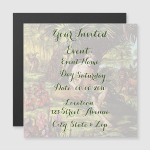 Invitation Magnétique Adam dans le jardin
