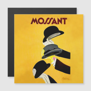 Invitation Magnétique Affiche publicitaire pour chapeaux Mossant de Leon