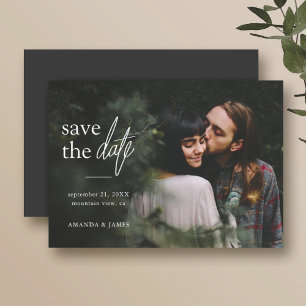 Invitation Magnétique Aimant de mariage simple moderne photo pour annonc