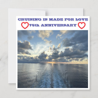 Invitation Magnétique AIMANT DE PORTE POUR CROISIÈRE DU 75e ANNIVERSAIRE
