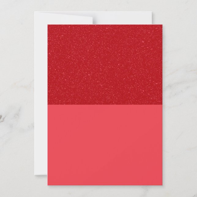 Invitation Magnétique Aimant Rouge Tomate Glitter Top – Personnalisable (Recto)