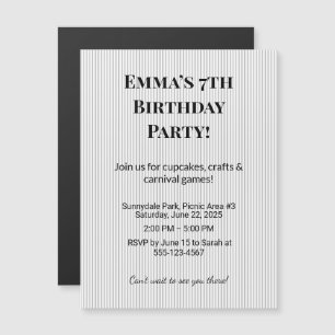 Invitation Magnétique Aimants de sauvegarde de date de fête d'anniversai
