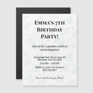 Invitation Magnétique Aimants de sauvegarde de date de fête d'anniversai