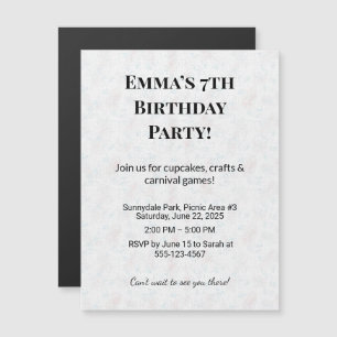 Invitation Magnétique Aimants personnalisés pour anniversaire avec photo