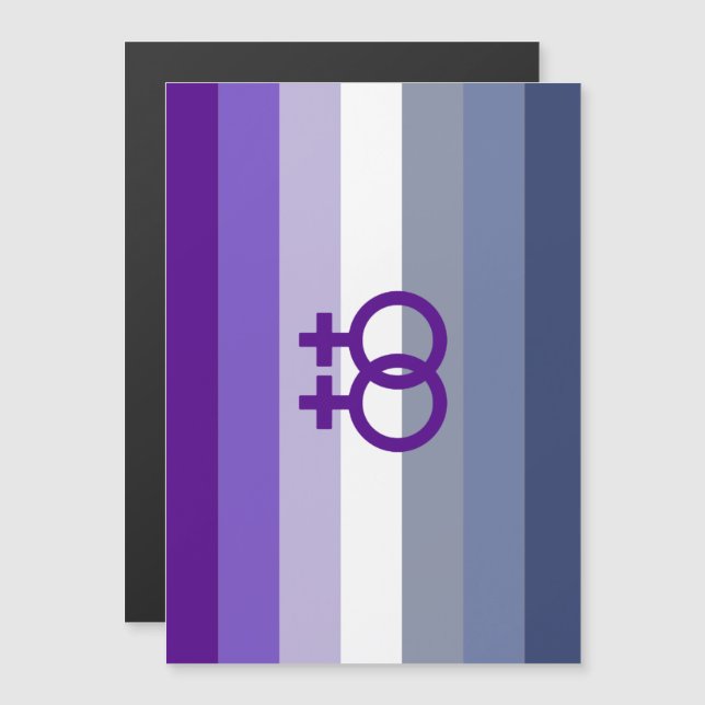 Invitation Magnétique Amour Lesbien Butch Fierté WLW (Devant / Derrière)