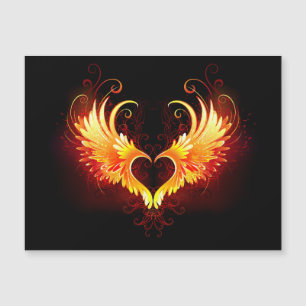 Invitation Magnétique Angel Fire Heart with Wings