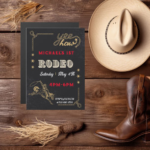 Invitation Magnétique Anniversaire Cowboy Rodeo Western Riding 