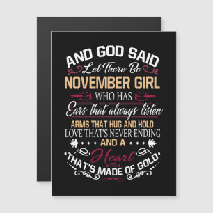 Invitation Magnétique Anniversaire Et Dieu A Dit Qu'Il Y Ait Novembre