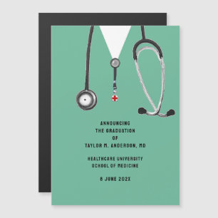 Invitation Magnétique Annonce de remise de diplômes de l'école de médeci