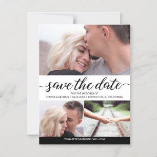 Invitation Magnétique Annonce simple de mariage pour sauvegarde de date