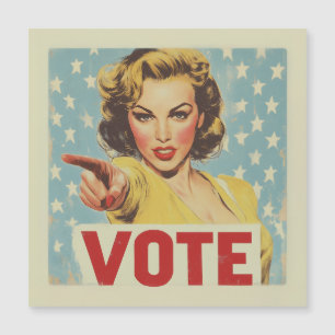 Invitation Magnétique Appel à l'action patriotique : Votez !