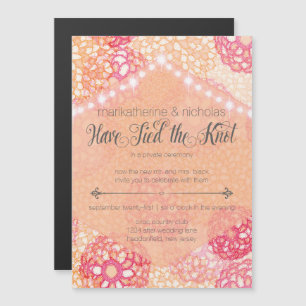 Invitation magnétique après Mariage lumières et fl