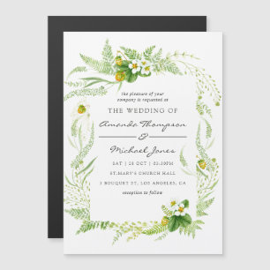 Invitation Magnétique Aquarelle Mariage de verdure