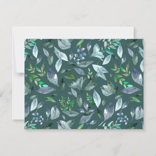 Invitation Magnétique Aquarelle tombée feuilles 5