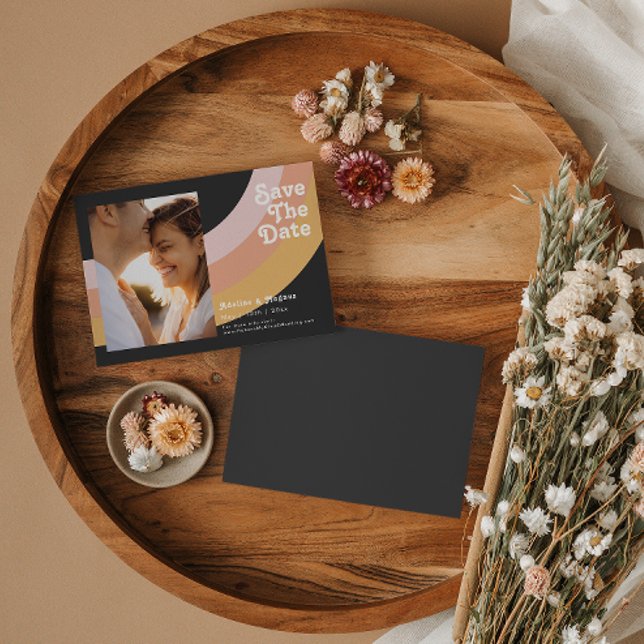 Invitation Magnétique Arc-en-ciel moderne Arc-en-ciel sombre Horizontal  (Créateur téléchargé)