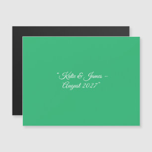 Invitation Magnétique Arrière-plan vert menthe uni – Conception de maria