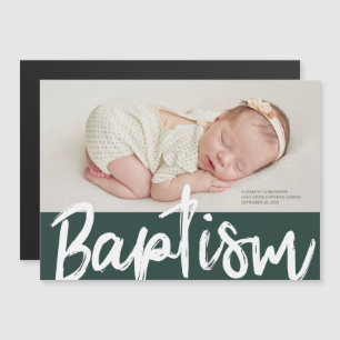 Invitation Magnétique Baptême   Photo personnalisée simple