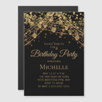 Black Gold String éclaire n'importe quel âge Anniv