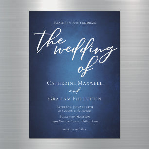 Invitation Magnétique Bleu moderne minimaliste bord de mer Mariage de so