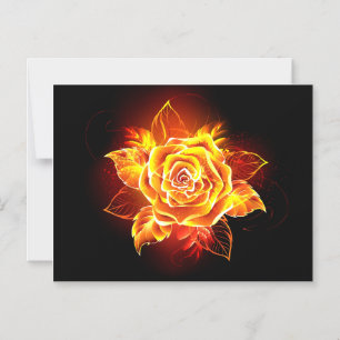 Invitation Magnétique Blooming Fire Rose