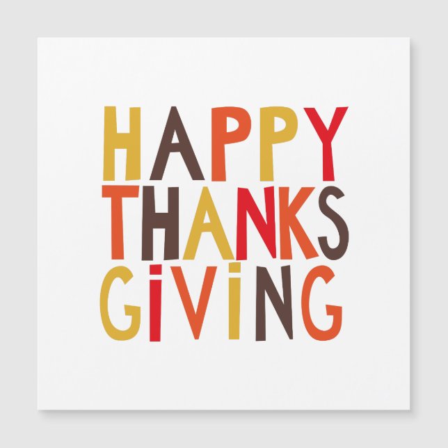 INVITATION MAGNÉTIQUE BON THANKSGIVING ! (Devant)