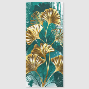 Invitation Magnétique Branch with Golden Leaves Ginko Biloba