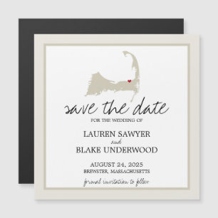 Invitation Magnétique Brewster Cape Cod Wedding Enregistrer la date