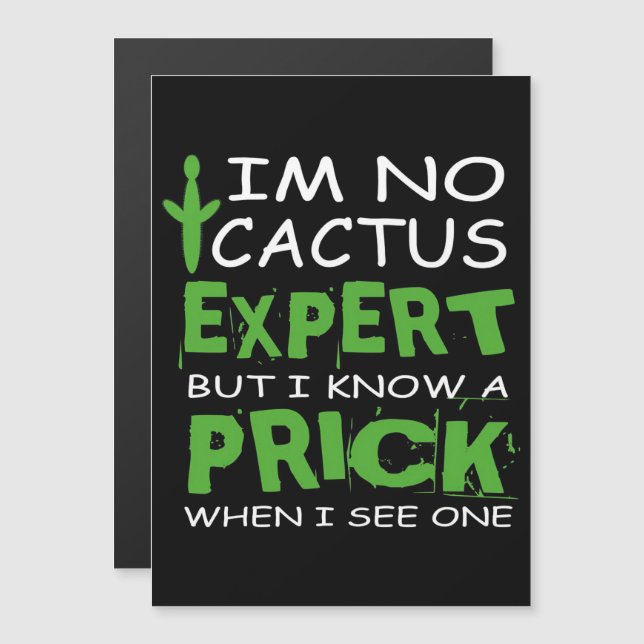Invitation Magnétique Cactus Expert (Devant / Derrière)