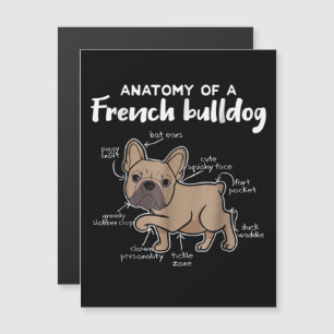 Invitation Magnétique Cadeau Frenchie Anatomie d'un Cadeau de Bouledog