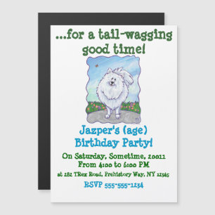 Invitation Magnétique Cadeaux et accessoires Poméraniens blancs