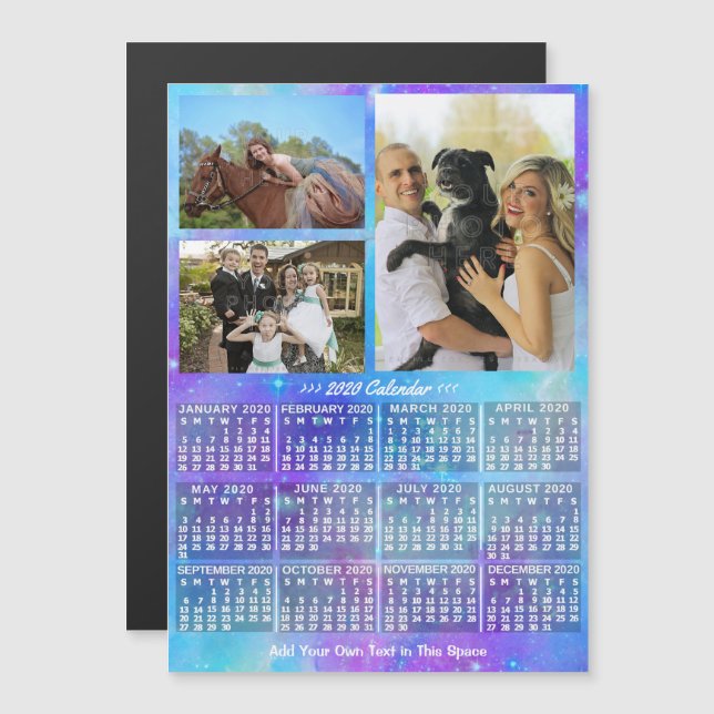 Invitation Magnétique Calendrier 2020 (Voir la description pour la nouve (Devant / Derrière)