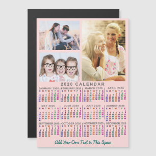 Invitation Magnétique Calendrier 2020 (Voir la description pour la nouve