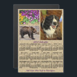 Invitation Magnétique Calendrier 2024 Coffee Beans 3 Photos personnalisé<br><div class="desc">Cette année 2024, 3-photo et texte personnalisé / calendrier mensuel personnalisé montre les jours de la semaine pour chaque mois en noir classique, d'apparence professionnelle. L'arrière - plan a un motif beige clair de fève-café. Il s'agit d'un calendrier annuel simple et audacieux pour vous aider à conquérir la nouvelle année....</div>