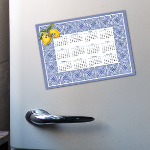 Invitation Magnétique Calendrier 2026 Dolce Vita Carreaux italiens et Ci