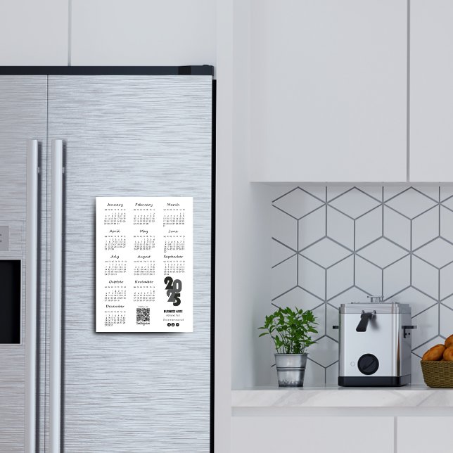 Invitation Magnétique Calendrier de l'année Kalender Deutsch 2025 Base (Kalender Deutsch 2025 Year Calendar Basic Magnetic Invitation)