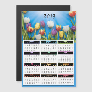 Invitation Magnétique Calendrier des mini-moules Tulipes 2019