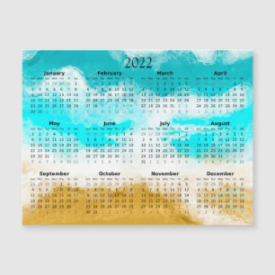 Invitation Magnétique Calendrier Mini magnétique Océan 2022