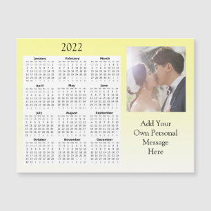 Invitation Magnétique Calendrier Mini Photo de Mariage 2022